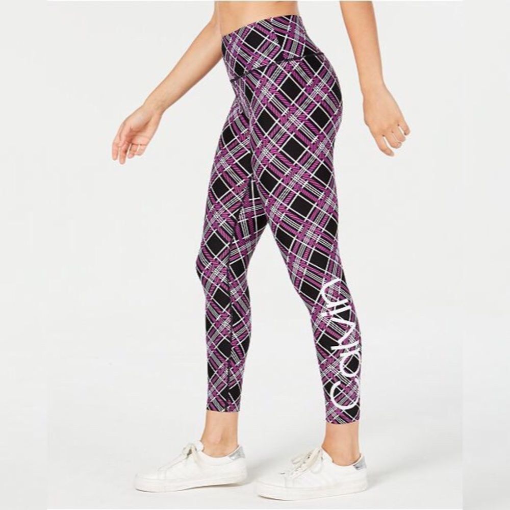 ❤️ Calvin Klein Performance Plaid Logo Leggings